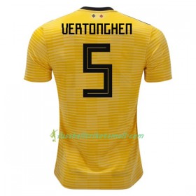 Günstige Fußballtrikots Belgien Vertonghen 5 WM 2018 Auswärts-trikot kaufen